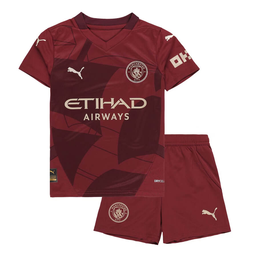 Kit Infantil Manchester City III - 2024/25 Vinho
