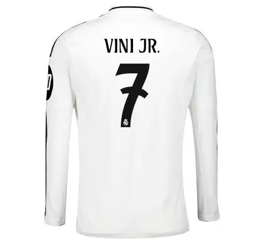 Camisa Manga Longa Real Madrid I - 2024/25 Vini Jr. N°7