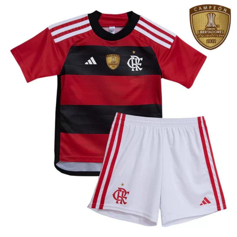 Kit Adidas Flamengo I - 2023/24 Infantil