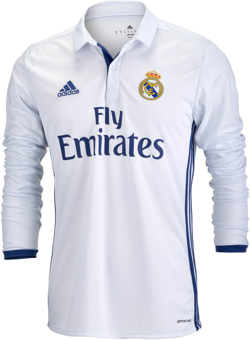 Camisa Adidas Real Madrid I - 2016/17 Retrô Manga Longa