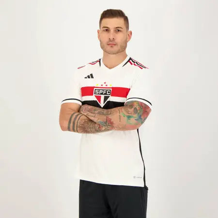 Camisa Adidas São Paulo I Masculina - 2023/24 - Calleri (9)