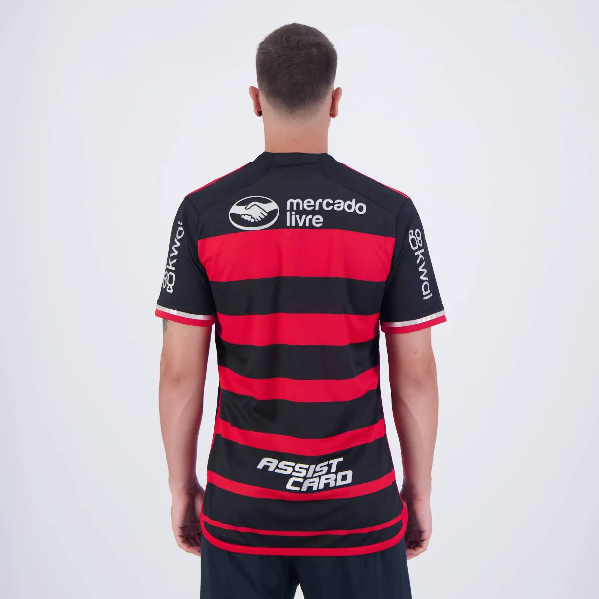 Camisa Com patrocínios Flamengo I - 2024/25 Preta e Vermelha