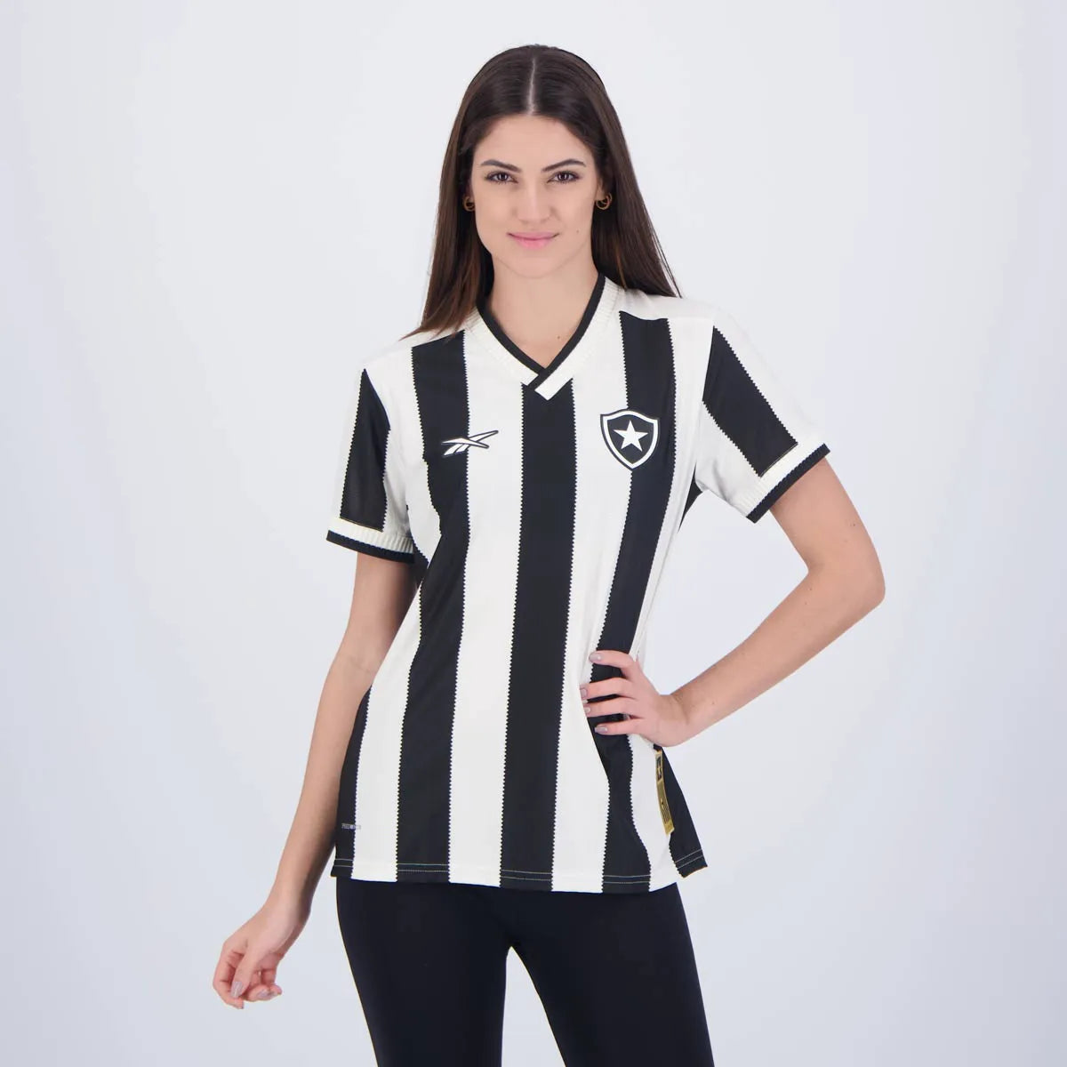 Camisa Feminina Botafogo I - 2024/25 Branca e Preta