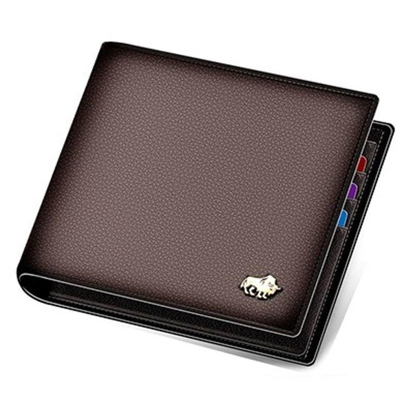 Carteira Masculina Couro Bison Denim Original Bifold, Carteira Masculina Fibra Preta