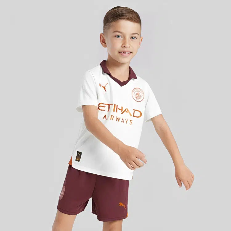 Kit Infantil Manchester City II - 2023/24 Branco