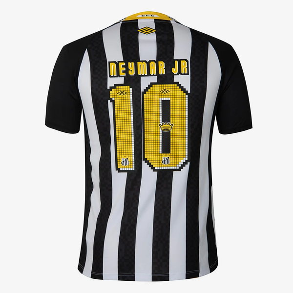 Camisa Neymar Santos II - 2025/26 Preta e Branca