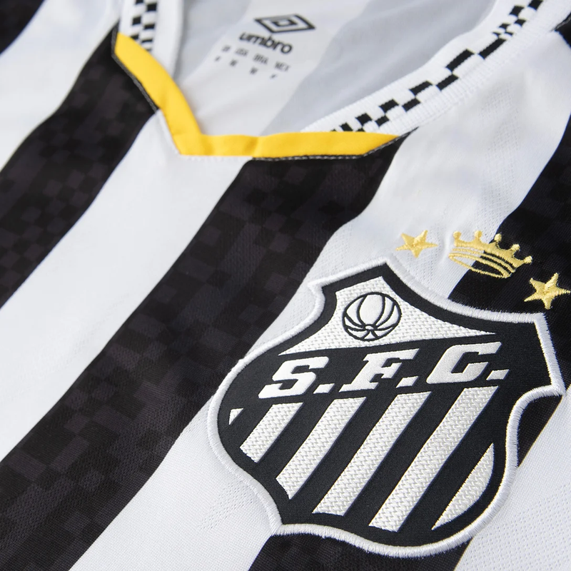 Camisa Neymar Santos II - 2025/26 Preta e Branca