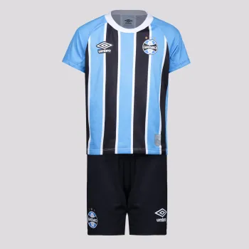 Kit Grêmio Infantil I - 2025/26 Azul e Preto