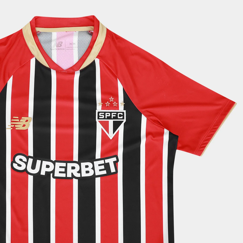 Camisa Feminina São Paulo II - 2025/26 Vermelha e Preta