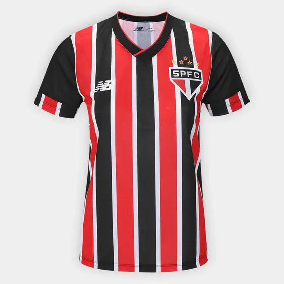 Camisa Feminina  São Paulo II - 2024/25 Vermelha e Preta