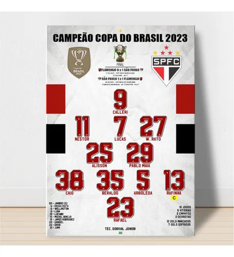 Quadro São Paulo Campeão Copa do Brasil 2023