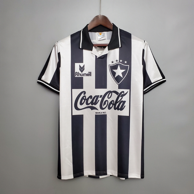 Camisa Botafogo I - 1994 Retrô Branca e Preta