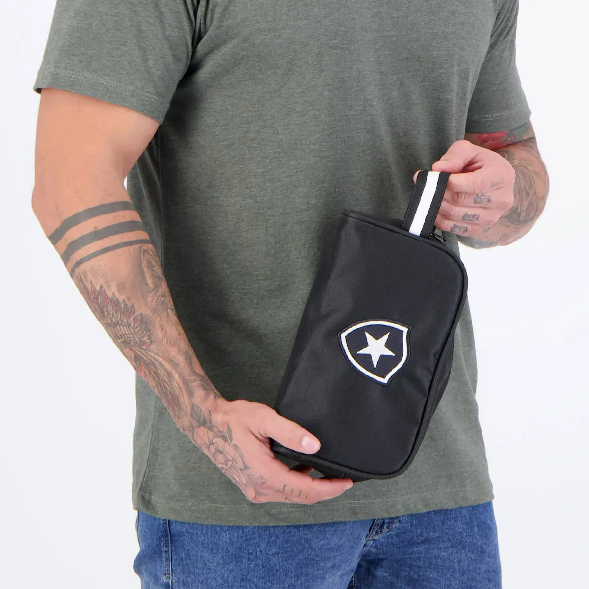Necessaire Botafogo Nylon - Preta