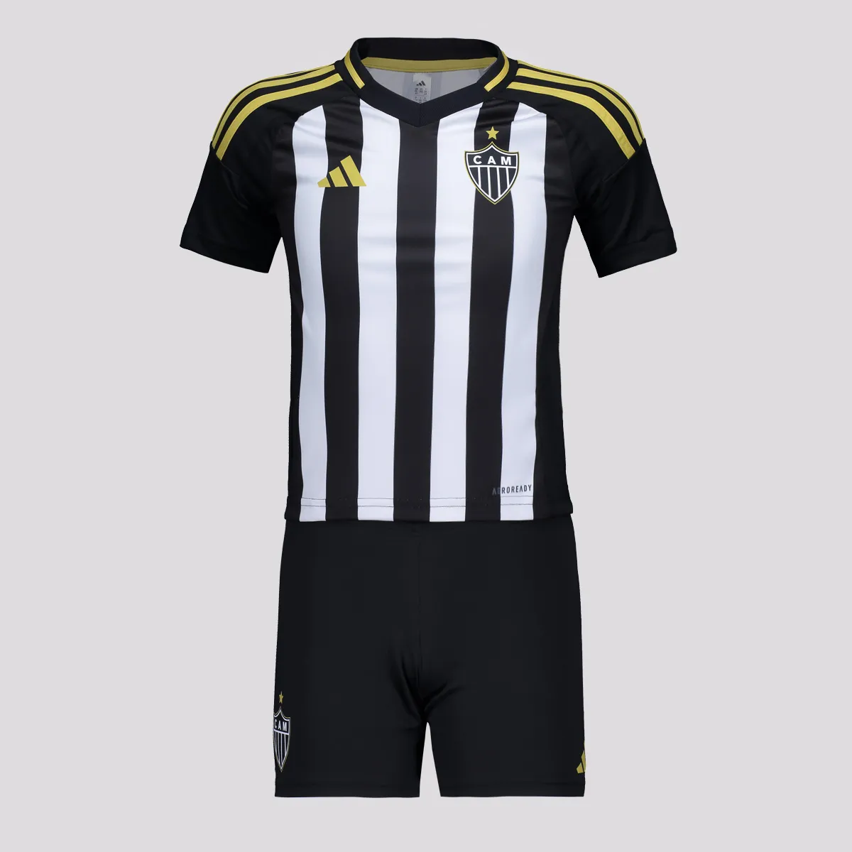 Kit Infantil Atlético Mineiro I - 2025/26 Branco e Preto
