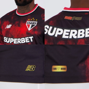 Camisa São Paulo III - 2024/25 Vermelha e Preta