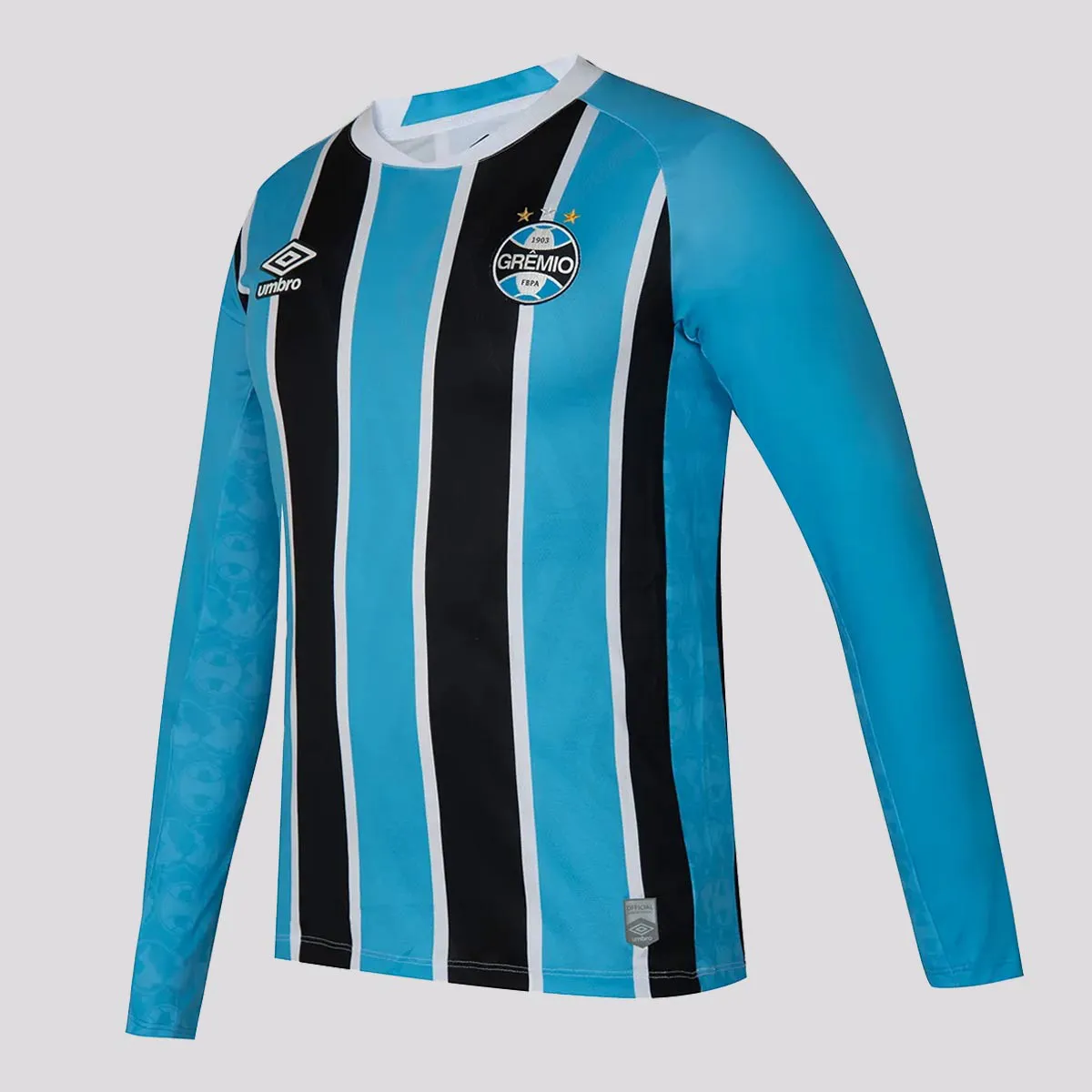 Camisa Manga Longa Grêmio I - 2025/26 Azul e Preta