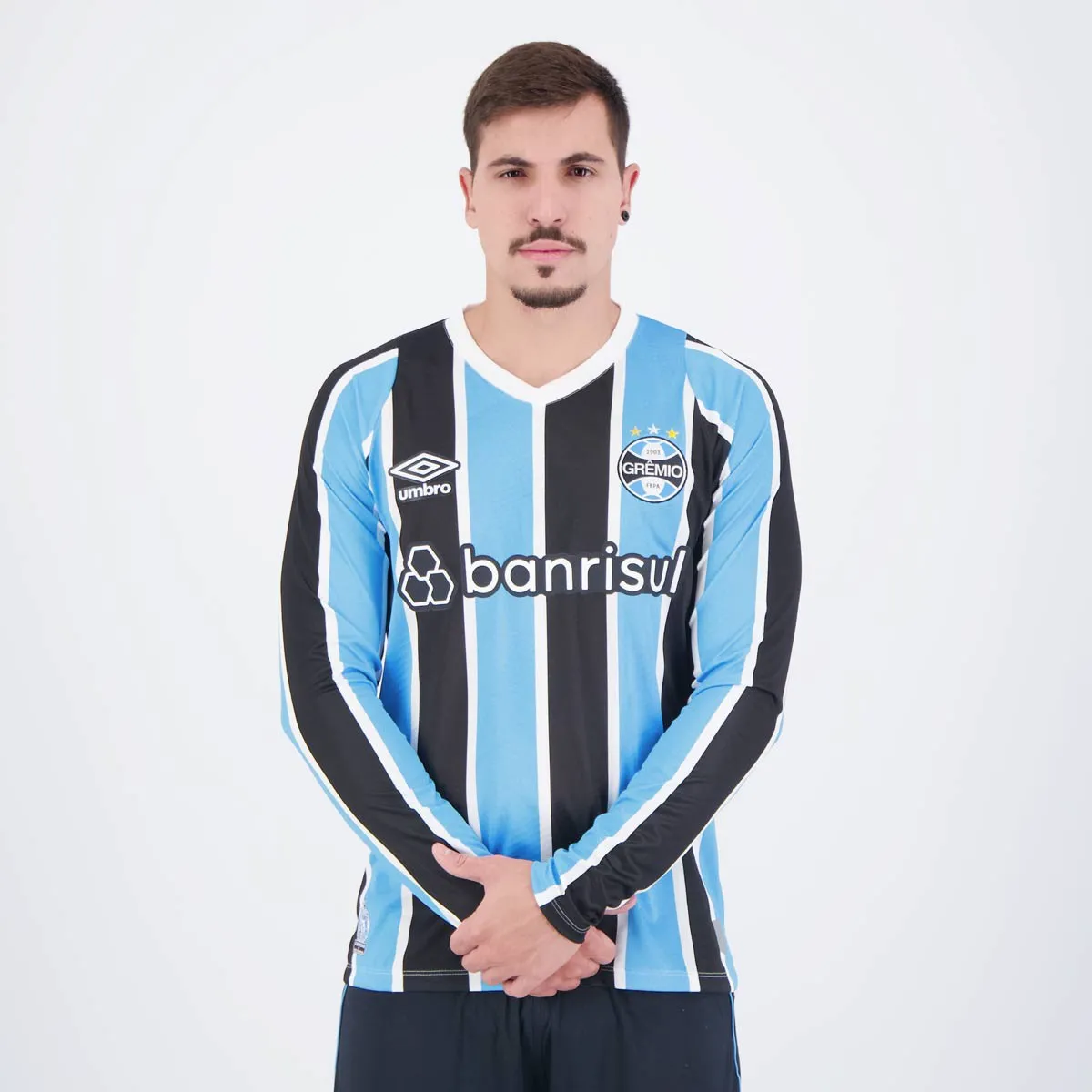Camisa Manga Longa Grêmio I - 2024/25 Tricolor