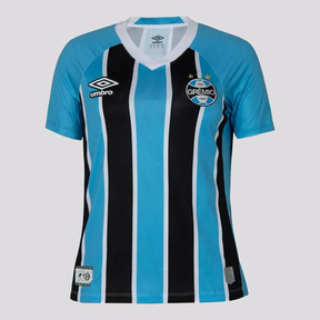 Camisa Feminina Grêmio I - 2025/26 Azul e Preta