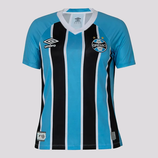 Camisa Feminina Grêmio I - 2025/26 Azul e Preta