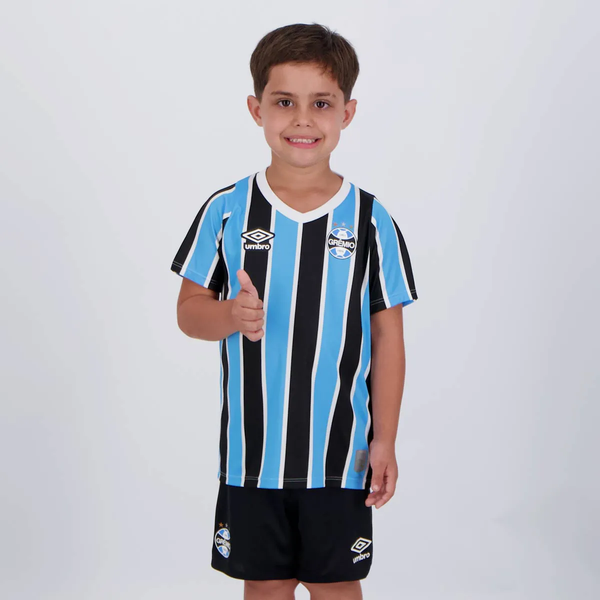 Kit Infantil Grêmio I - 2024/25 Azul e Preto