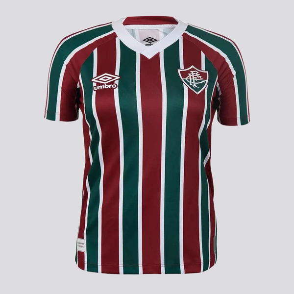 Camisa Fluminense Feminina I - 2025/26 Vinho e Verde