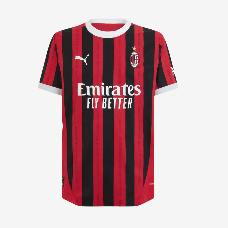 Camisa Milan I - 2024/25 Vermelha e Preta