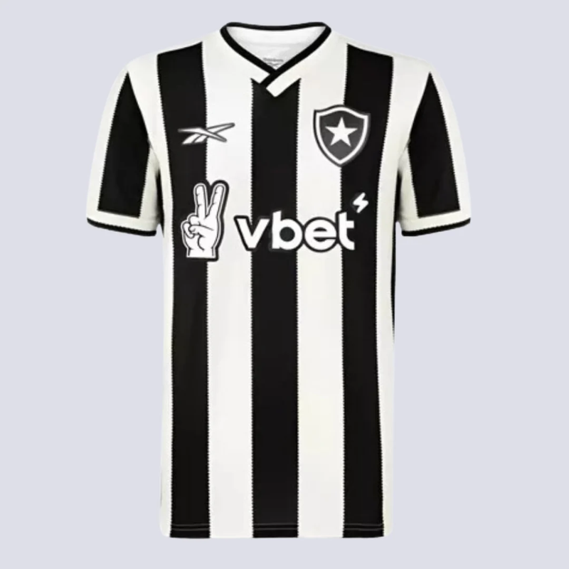 Camisa Botafogo I - 2024/25 Branca e Preta Vbet