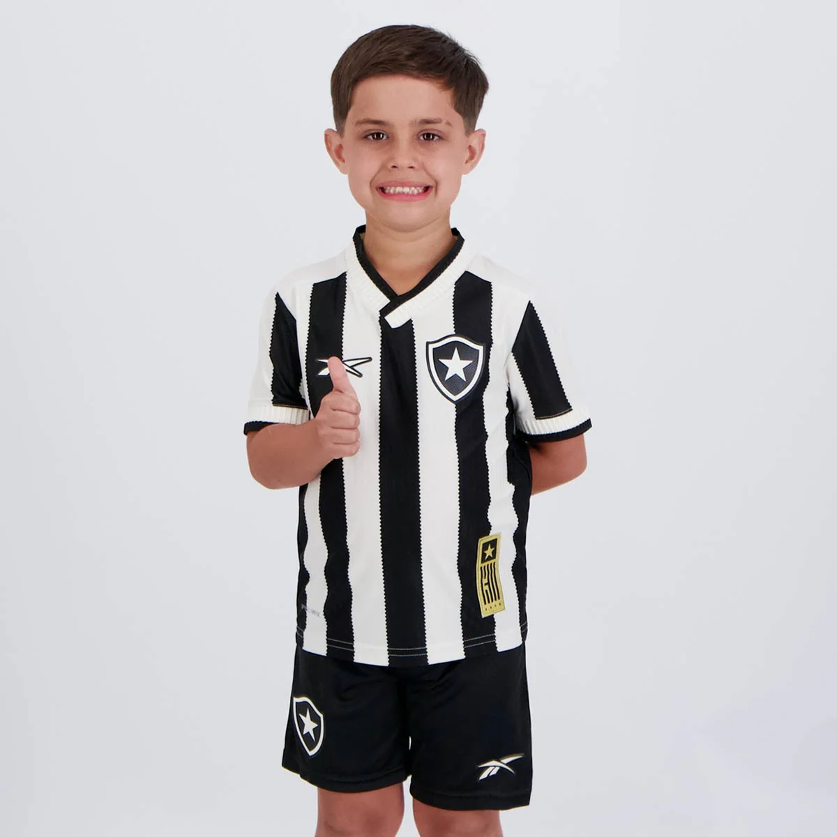 Kit Infantil Botafogo I - 2024/25 Branco e Preto