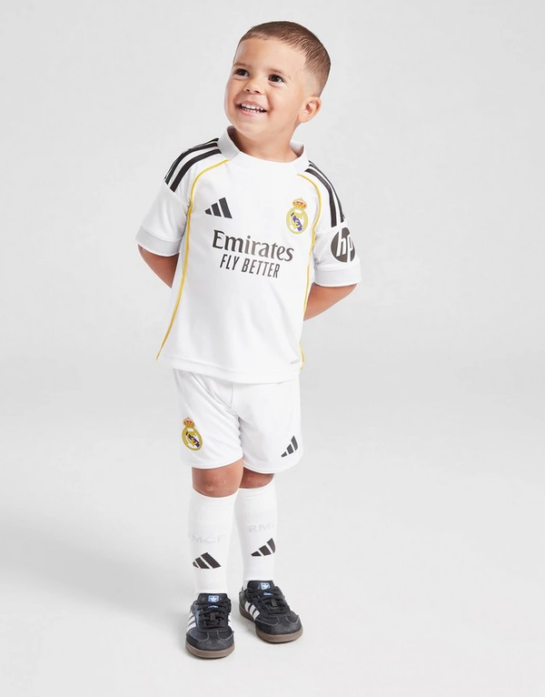 Kit Infantil Real Madrid I - 2025/26 Branca