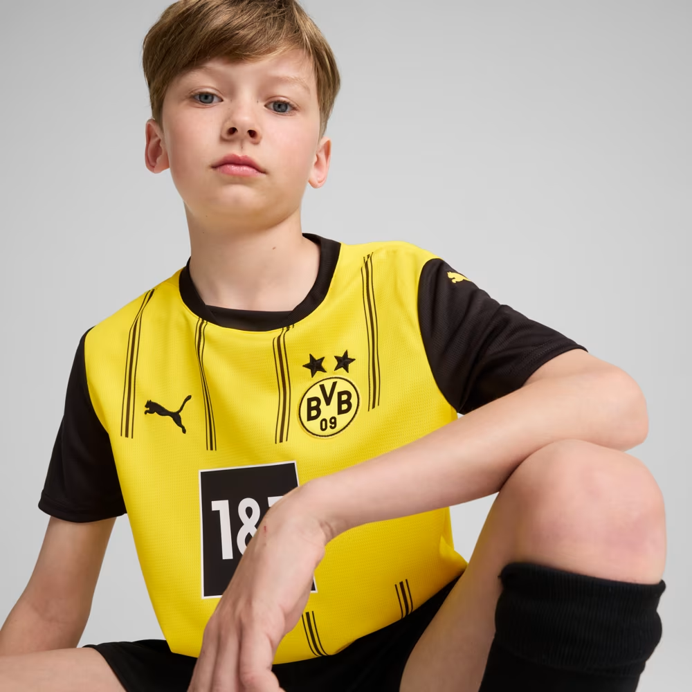 Kit Infantil Borussia Dortmund I - 2024/25 Amarelo