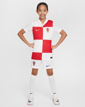 Kit Infantil Croácia I - 2024/25 Branca e Vermelha
