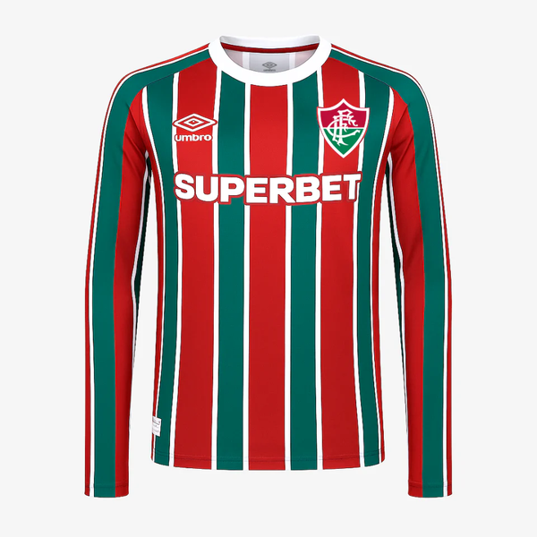 Camisa Manga Longa Fluminense I - 2025/26 Vinho e Verde