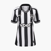Camisa Feminina Botafogo I - 2025/26 Preta e Branca