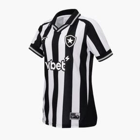 Camisa Feminina Botafogo I - 2025/26 Preta e Branca