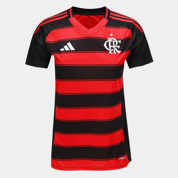 Camisa Feminina Flamengo I - 2025/26 Preta e Vermelha