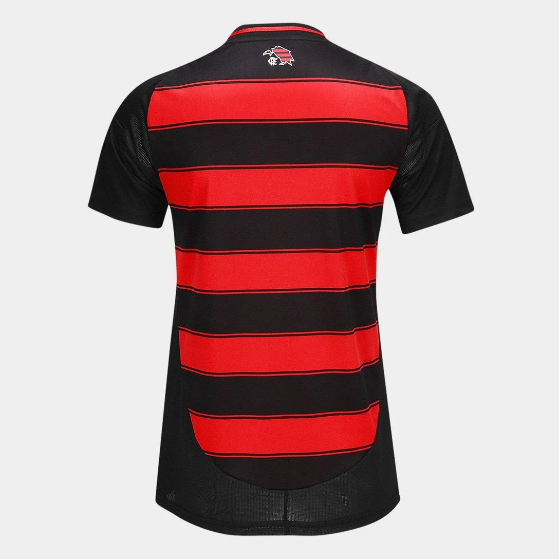 Camisa Feminina Flamengo I - 2025/26 Preta e Vermelha