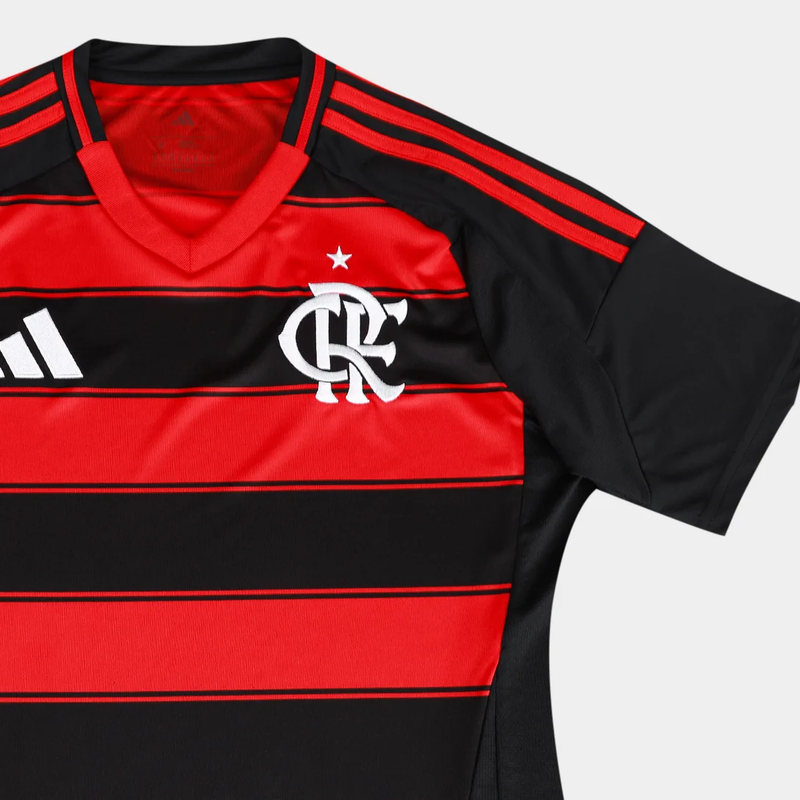 Camisa Feminina Flamengo I - 2025/26 Preta e Vermelha
