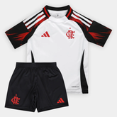 Kit Infantil Flamengo II - 2025/26 Branco e Preto