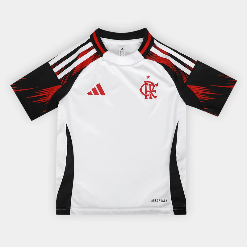 Kit Infantil Flamengo II - 2025/26 Branco e Preto