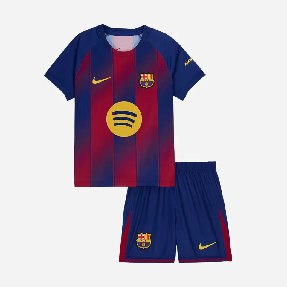 Kit Infantil Barcelona I - 2025/26 Azul e Vermelho