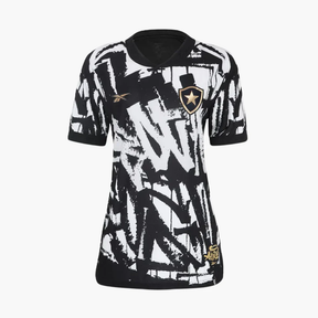 Camisa Feminina Botafogo 4th - 2025/26 Preta e Branca