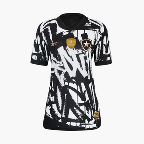 Camisa Feminina Botafogo 4th - 2025/26 Preta e Branca
