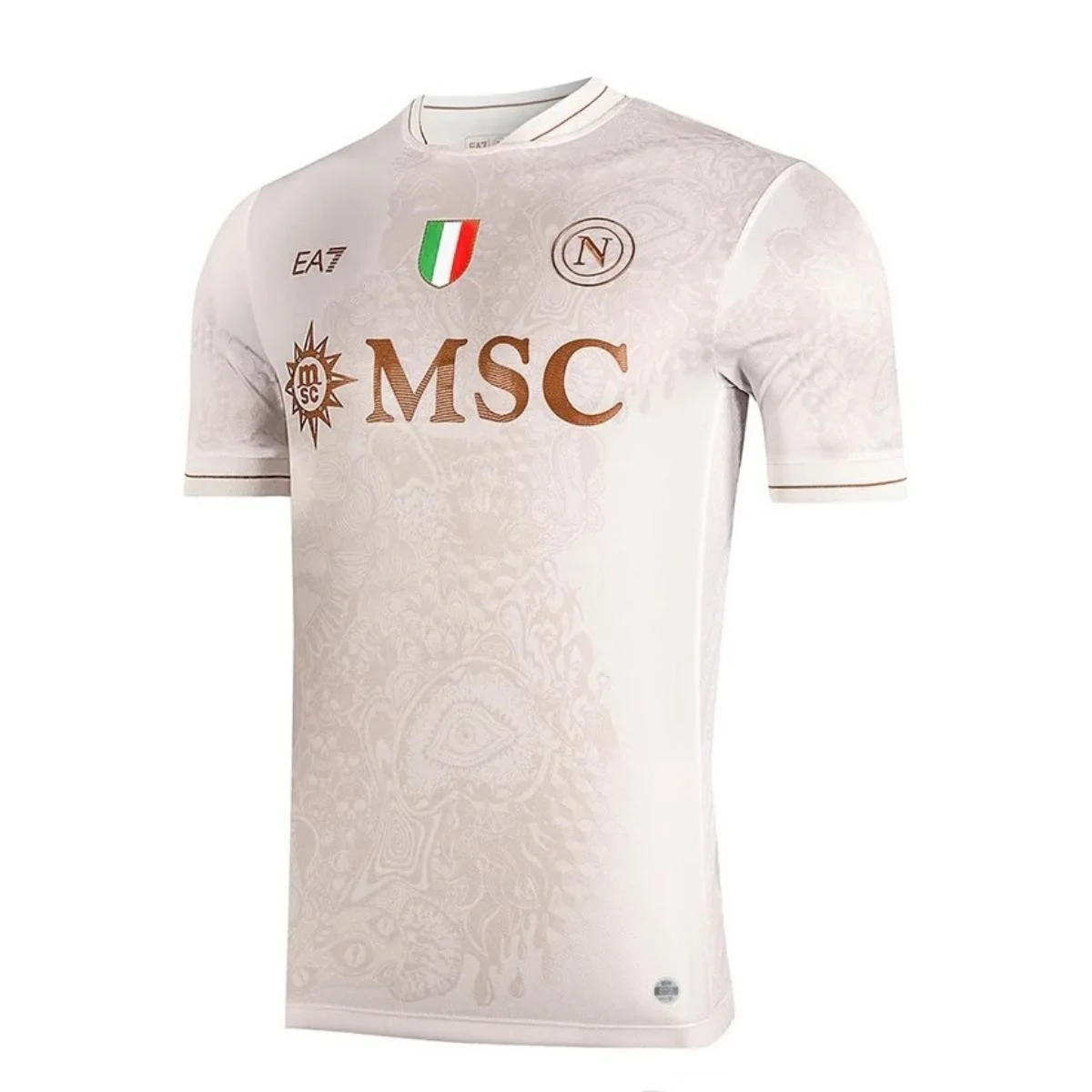 Camisa Napoli II - 2025/26 Creme e Dourada
