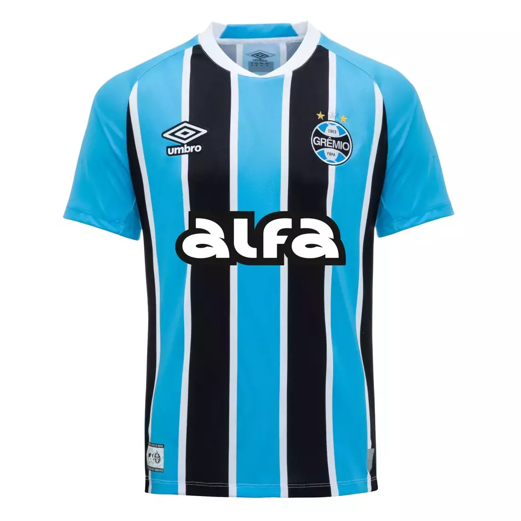 Camisa Versão Jogador Grêmio I - 2025/26 Azul e Preta