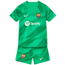 Kit Nike Barcelona Goleiro Verde - 2023/24 Infantil