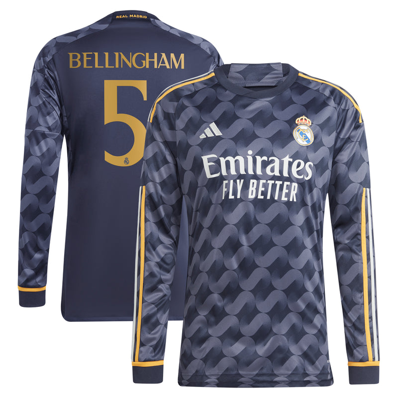 Camisa Adidas Real Madrid II - 2023/24 Manga Longa - Bellingham (5)