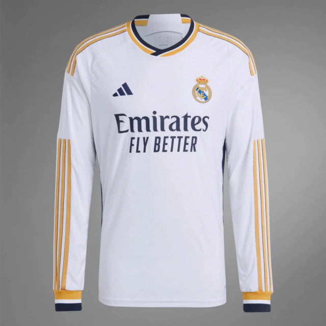 Camisa Adidas Real Madrid I - 2023/24 Manga Longa