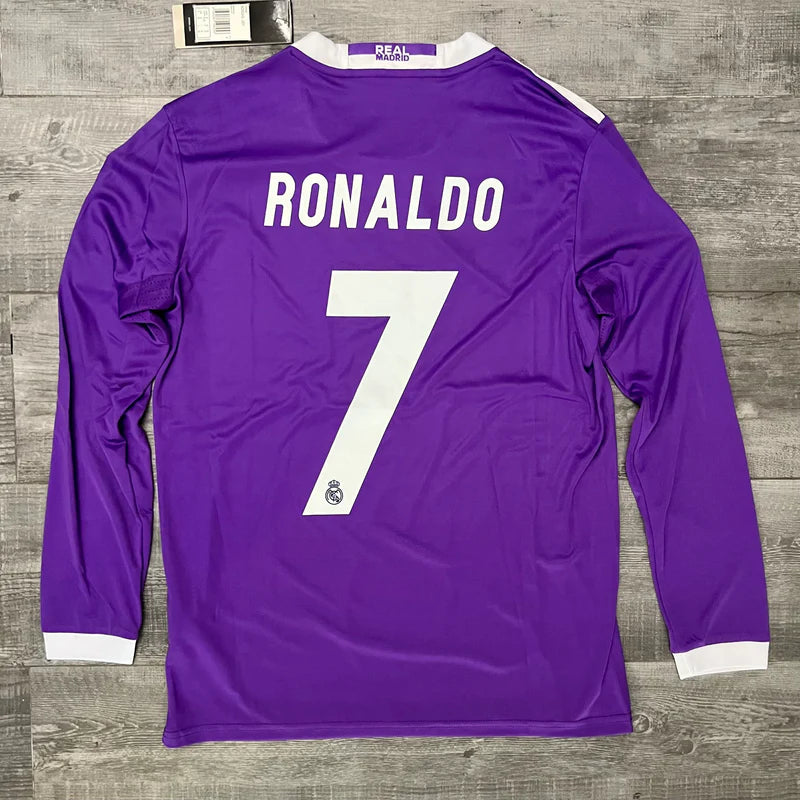 Camisa Adidas Real Madrid II - 2016/17 Retrô Manga Longa