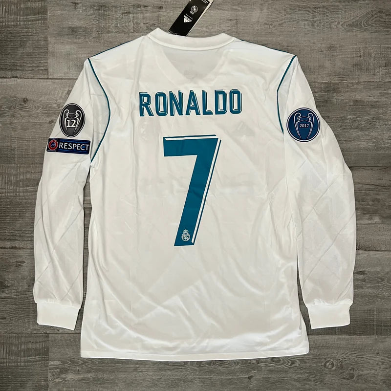 Camisa Adidas Real Madrid I - 2016/17 Retrô Manga Longa