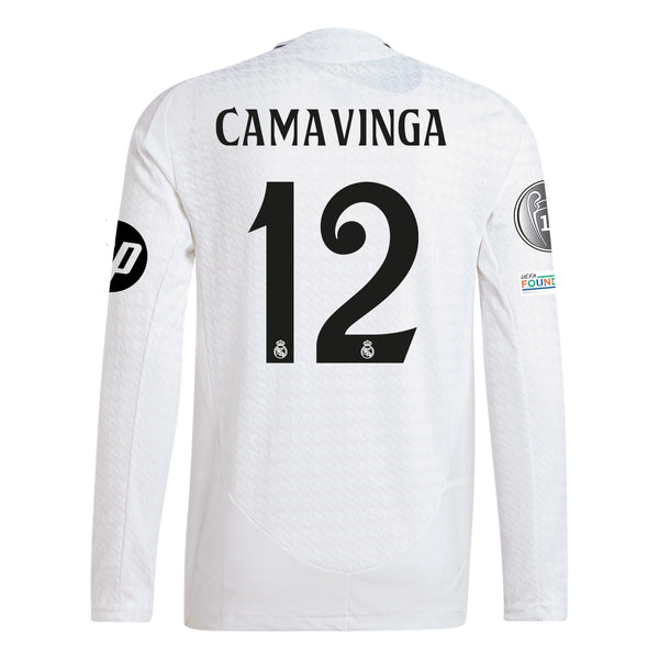 Camisa Adidas Real Madrid I - 2024/25 Manga Longa - Camavinga (12)